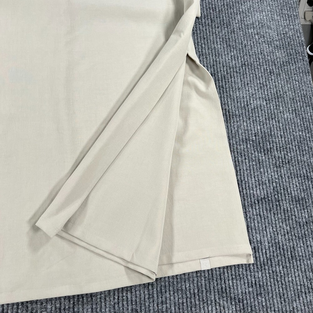 Lululemon V Neck Midi Dress Womens Size 10 Beige Casual Active Lightweight New - Picture 13 of 16